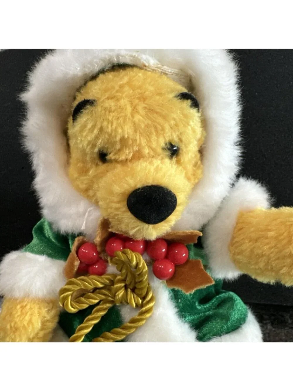 Vtg Disney Winnie The Pooh 2005 Christmas Bean Bag Plush Holiday Outfit 10